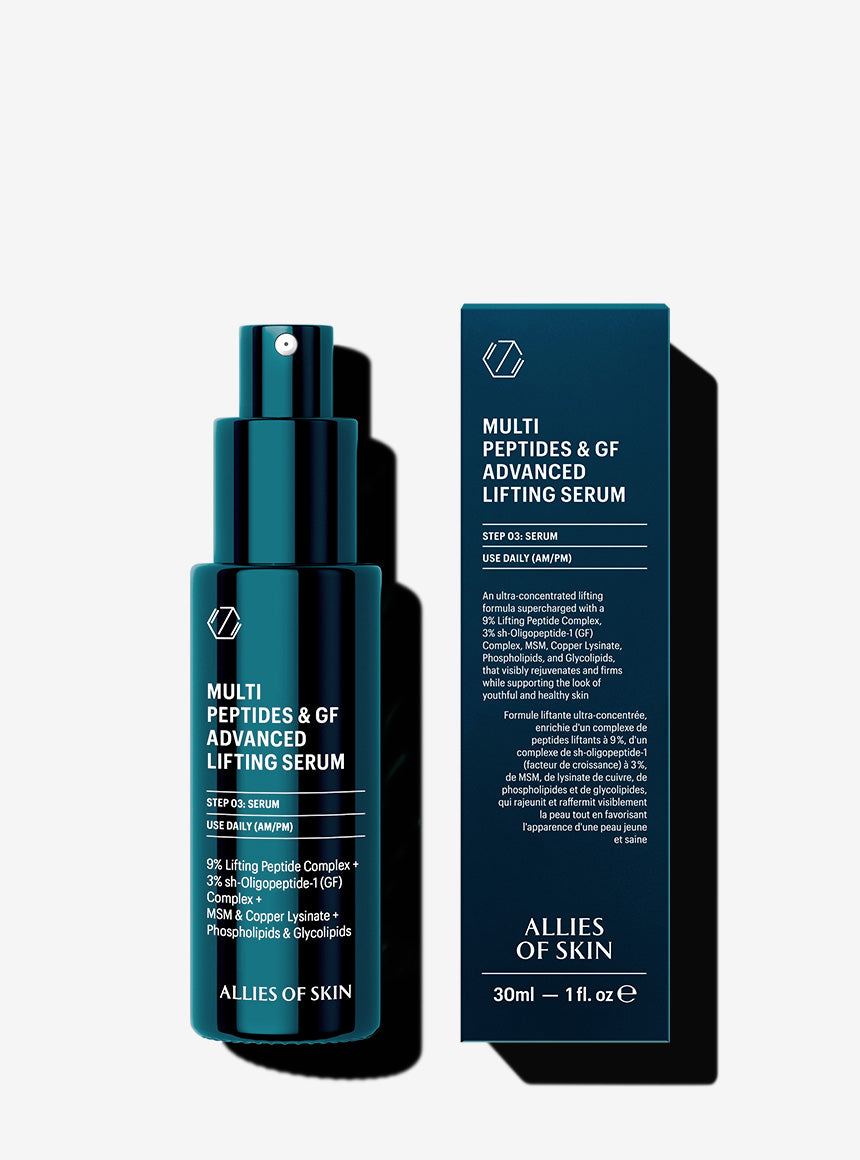 Multi Peptides & GF Advanced Lifting Serum Allies of Skin. The M-ethod Aesthetics. Worldwide Delivery.