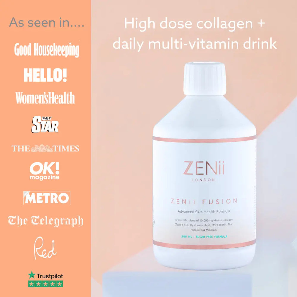 ZENii Fusion Collagen Supplement. Official Stockist. Worldwide shipping. Medical-grade skincare. The M-ethod Aesthetics