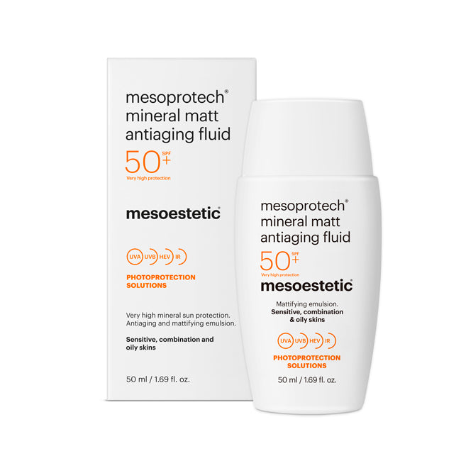 Mesoestetic Mesoprotech Mineral Matt Antiaging Fluid. Official Stockist. Worldwide shipping. Medical-grade skincare. The M-ethod Aesthetics