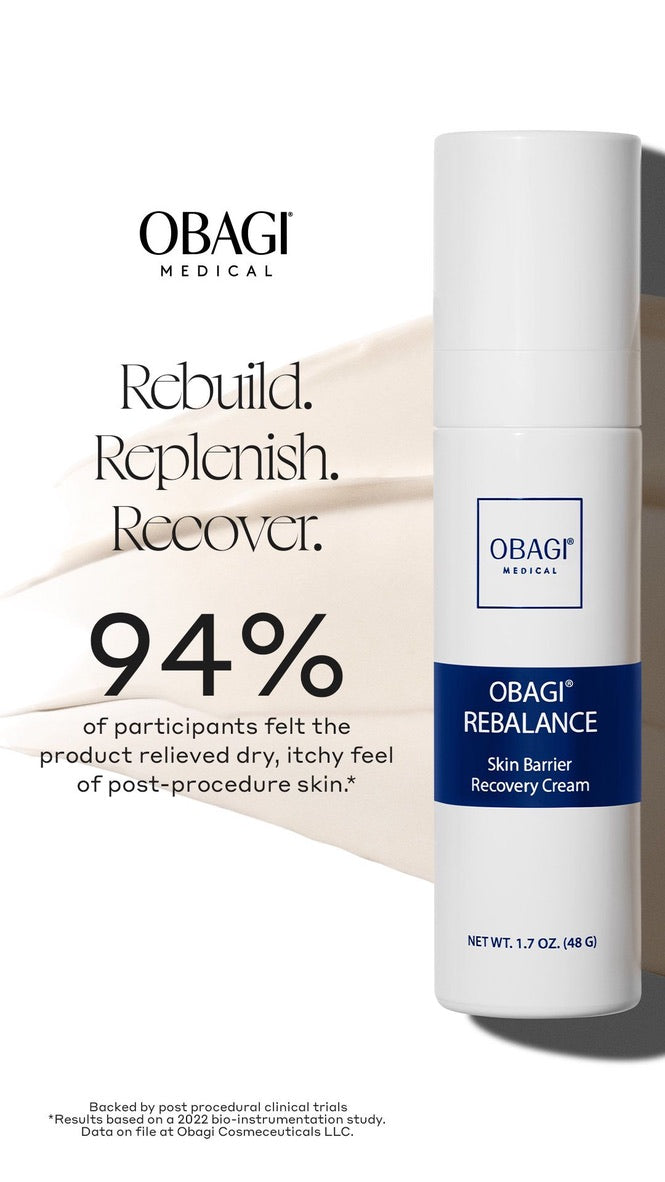 Rebalance Skin Barrier Recovery Cream. Obagi Medical. Worldwide international shipping. Official stockist. UK Ambassador Clinic.