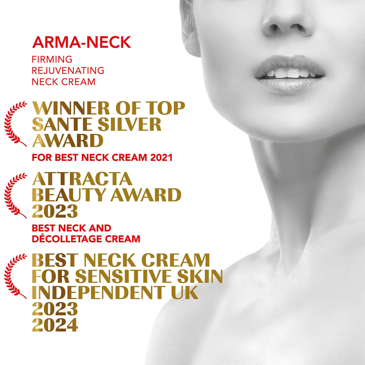 Arma-Neck Firming Rejuvenating Neck Cream. Meder Beauty. Official Stockist. Worldwide shipping. Medical-grade skincare. The M-ethod Aesthetics