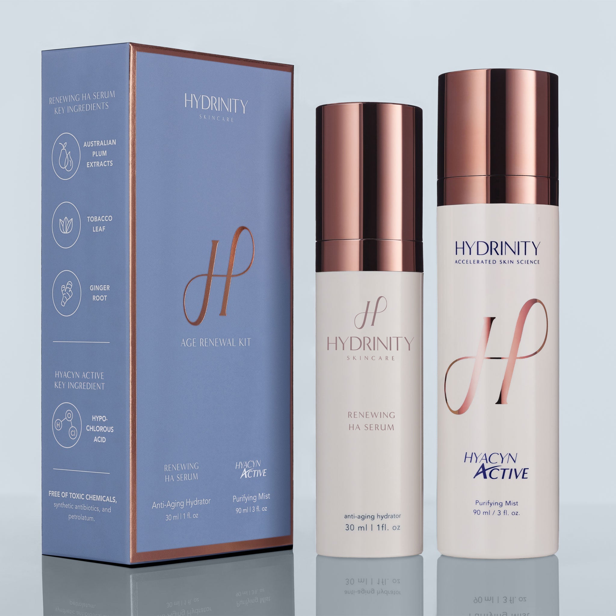 Age Renewal Kit Hydrinity. Official Stockist. Worldwide shipping. Medical-grade skincare. The M-ethod Aesthetics