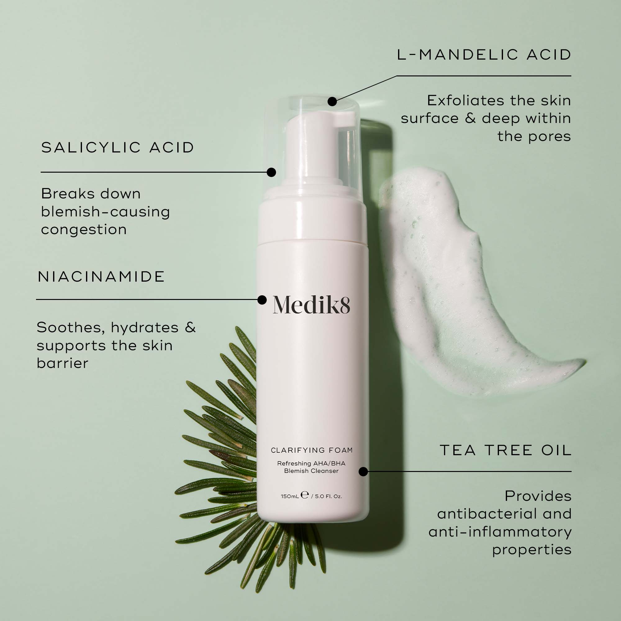 Clarifying Foam™ Cleanser MEDIK8 Official Stockist. Worldwide shipping. Medical-grade skincare. The M-ethod Aesthetics