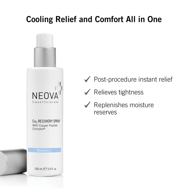 Cu3 Recovery Spray. NEOVA SmartSkincare. The M-ethod Aesthetics. Worldwide Shipping.