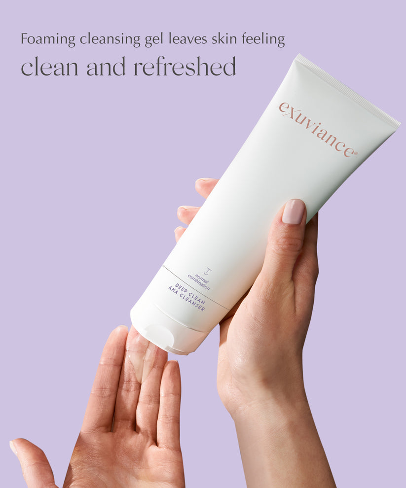 Deep Clean AHA Cleanser. Formerly Purifying Cleansing Gel. Exuviance Professional. Official Stockist. The M-ethod Aesthetics. Worldwide Shipping.