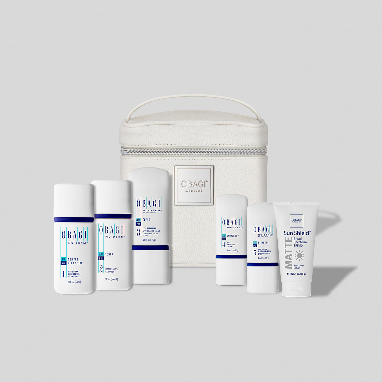 Nu-Derm Travel Kit - Normal to Dry. Obagi Medical. Worldwide international shipping. Official stockist. UK Ambassador Clinic.