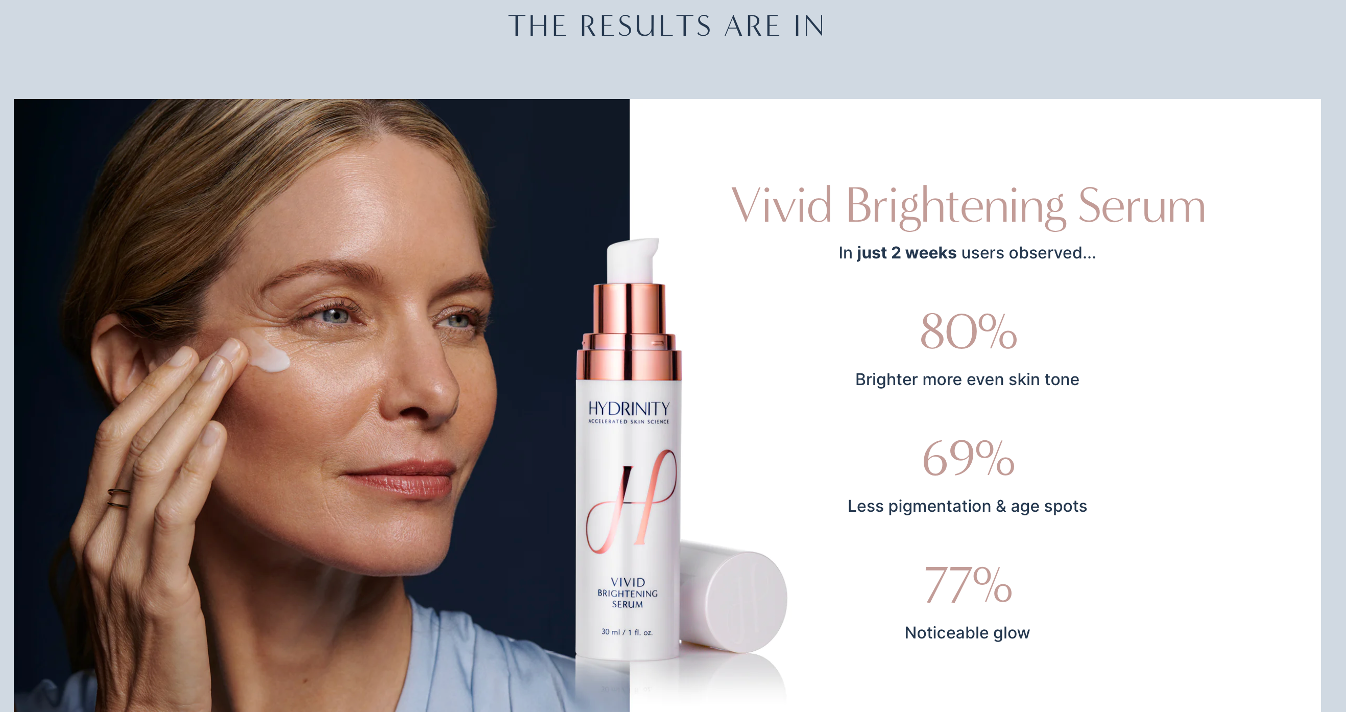 Vivid Brightening Serum Hydrinity. Official Stockist. Worldwide shipping. Medical-grade skincare. The M-ethod Aesthetics