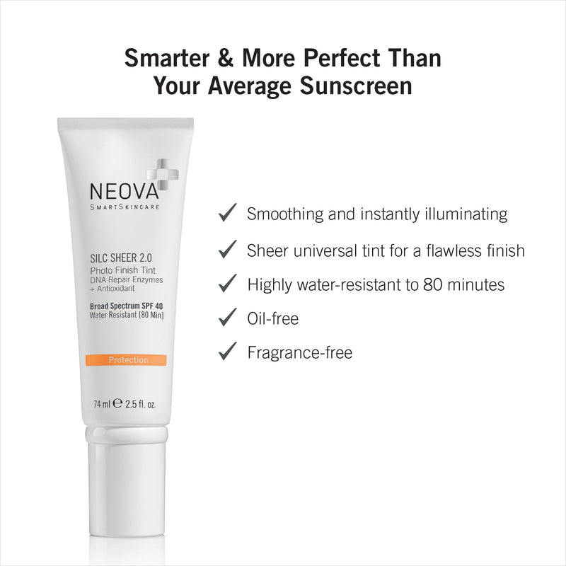 Silc Sheer SPF 50. NEOVA SmartSkincare. The M-ethod Aesthetics. Worldwide Shipping.