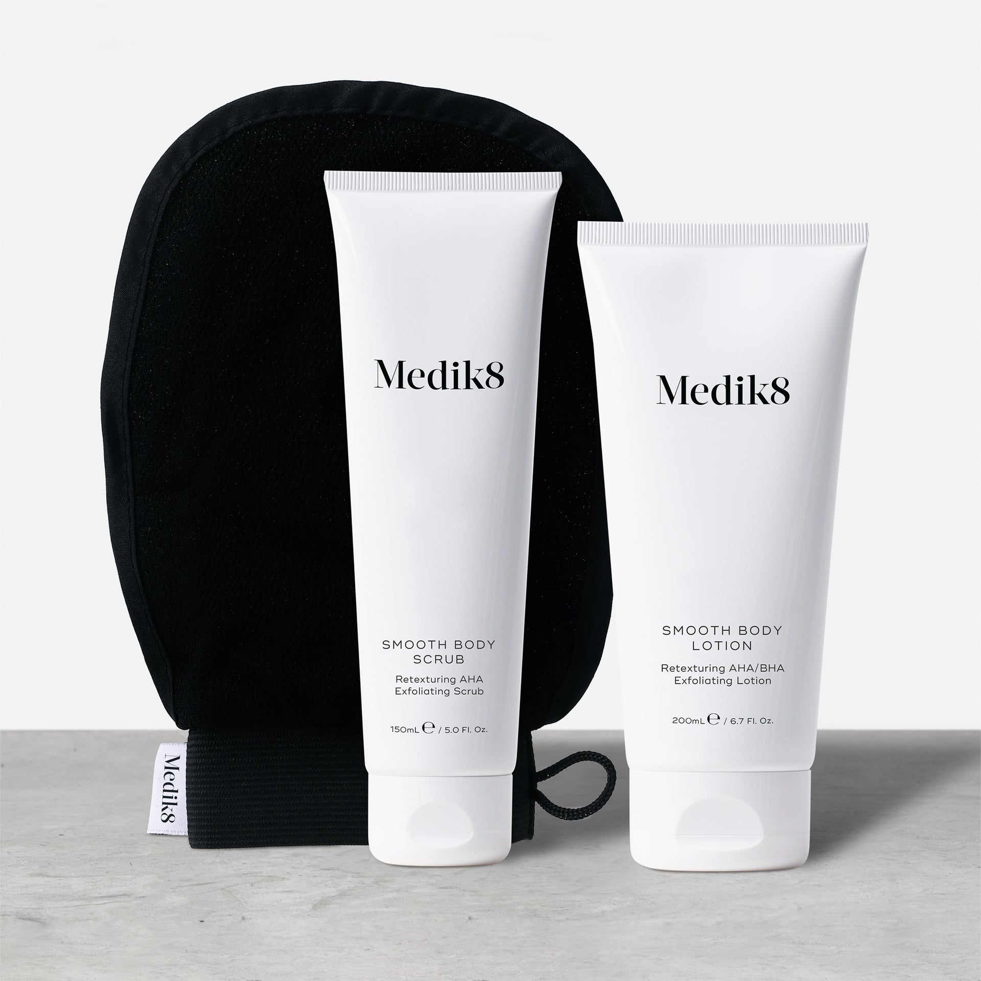 Smooth Body Exfoliating Kit™ MEDIK8 Official Stockist. Worldwide shipping. Medical-grade skincare. The M-ethod Aesthetics