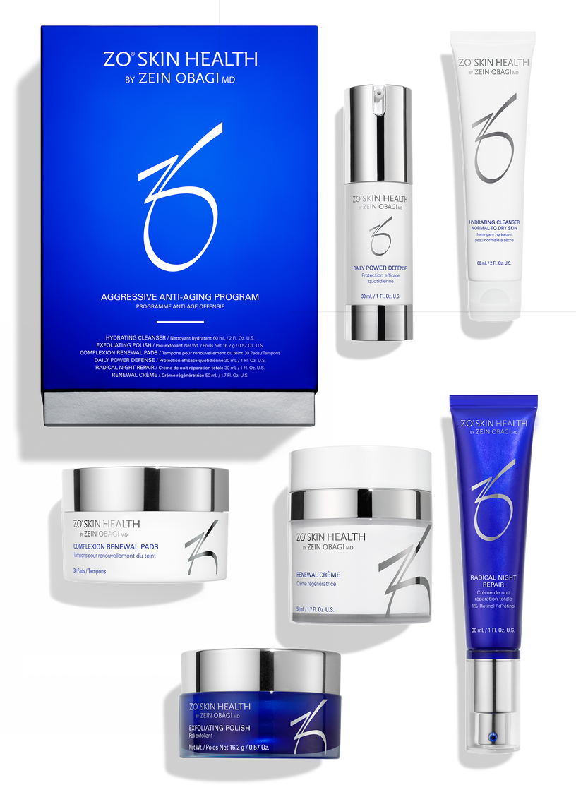 Aggressive Anti-Ageing Program ZO Skin Health. Official Stockist. Worldwide shipping. Medical-grade skincare. The M-ethod Aesthetics