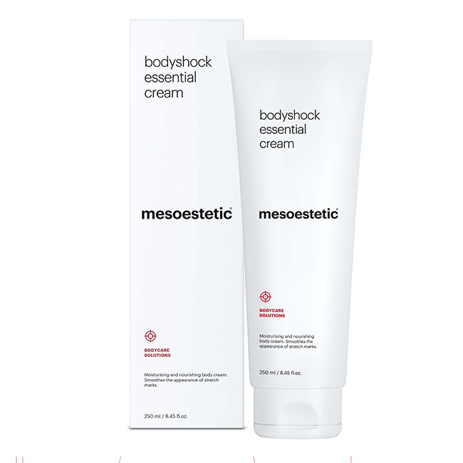 Mesoestetic Bodyshock Essential Cream. Official Stockist. Worldwide shipping. Medical-grade skincare. The M-ethod Aesthetics