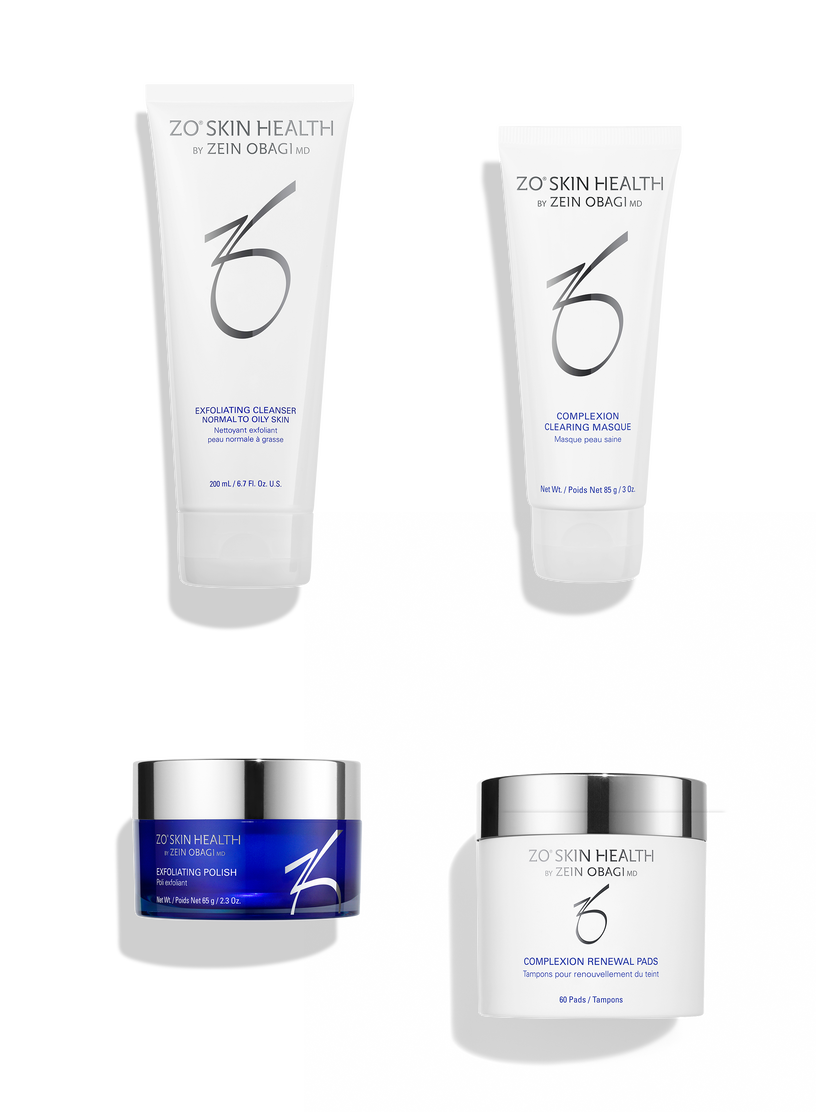 Complexion Clearing Program.  ZO Skin Health. Official Stockist. Worldwide shipping. Medical-grade skincare. The M-ethod Aesthetics