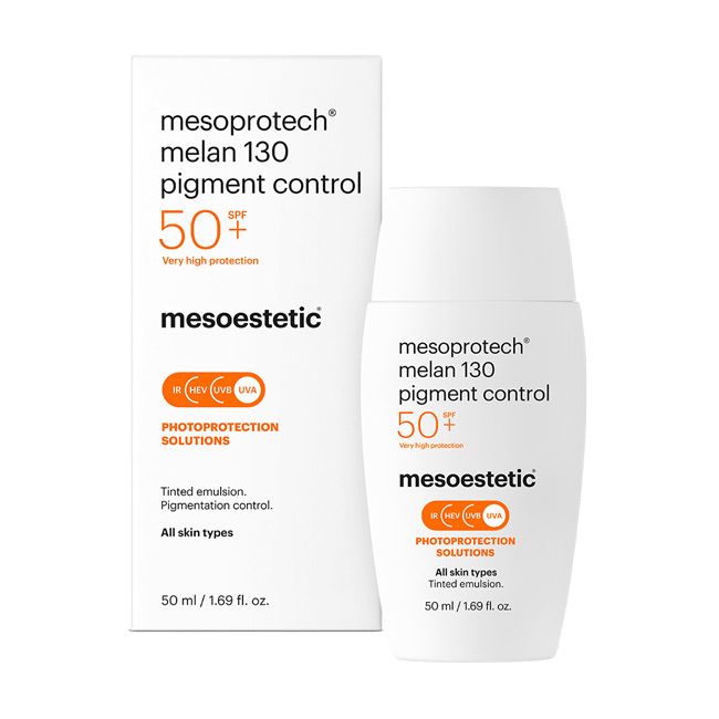 Mesoestetic Mesoprotech Melan SPF 130+ Pigment Control. Official Stockist. Worldwide shipping. Medical-grade skincare. The M-ethod Aesthetics