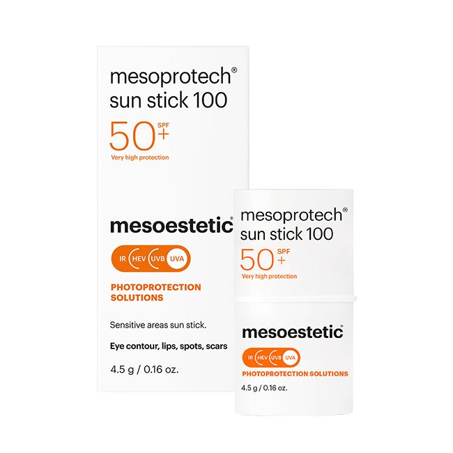 Mesoestetic Mesoprotech Sun Protective Repairing Stick SPF 100+. Official Stockist. Worldwide shipping. Medical-grade skincare. The M-ethod Aesthetics