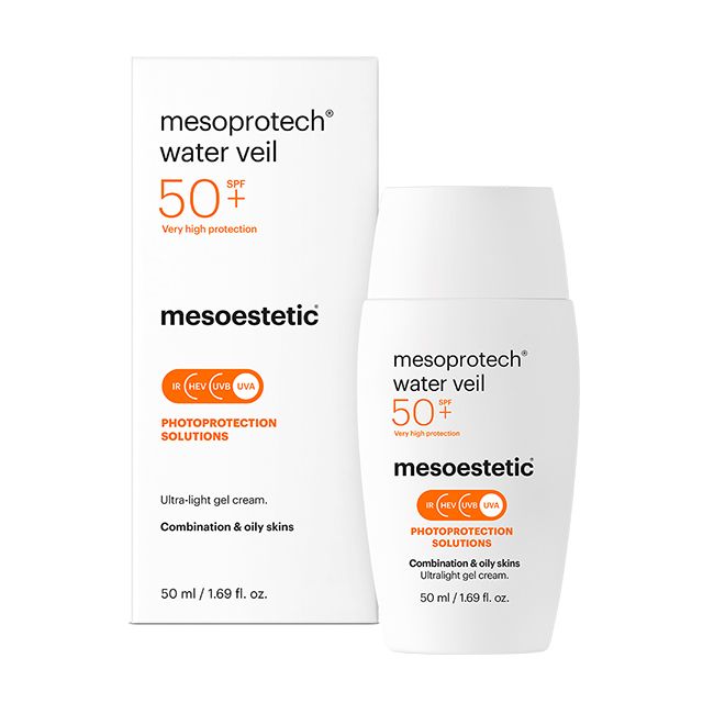 Mesoestetic Mesoprotech Light Water Antiaging Veil SPF50. Official Stockist. Worldwide shipping. Medical-grade skincare. The M-ethod Aesthetics