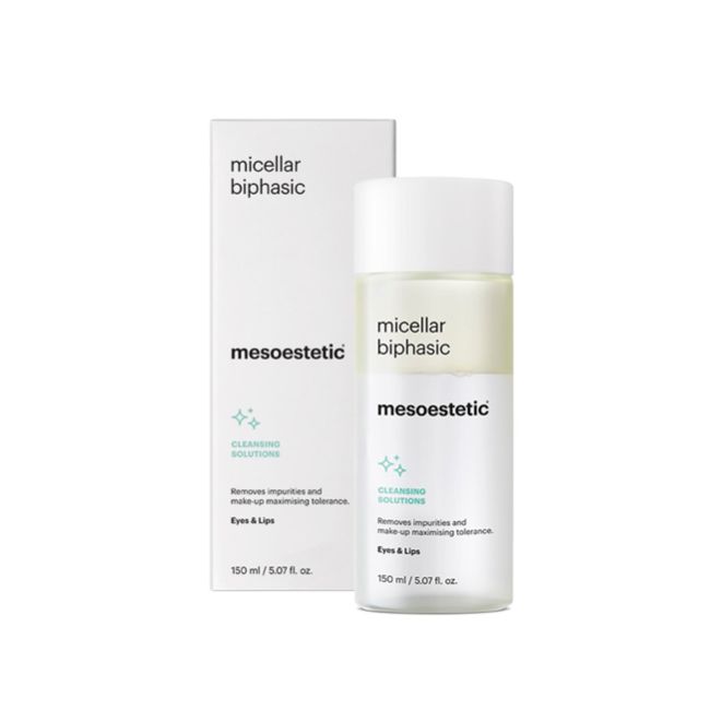 Mesoestetic Micellar Biphasic. Official Stockist. Worldwide shipping. Medical-grade skincare. The M-ethod Aesthetics