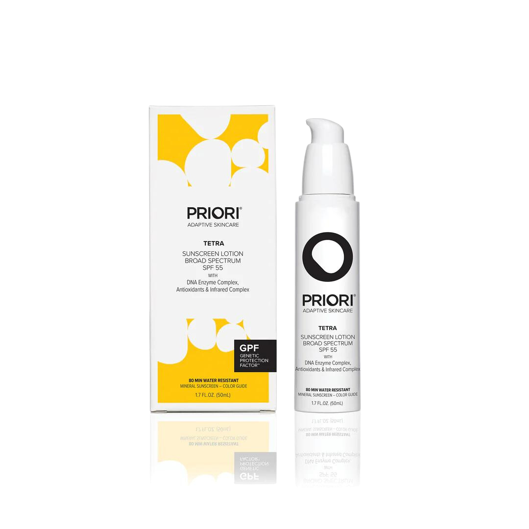 TETRA Broad Spectrum SPF 55 Priori Skincare Official Stockist. Worldwide shipping. Medical-grade skincare. The M-ethod Aesthetics