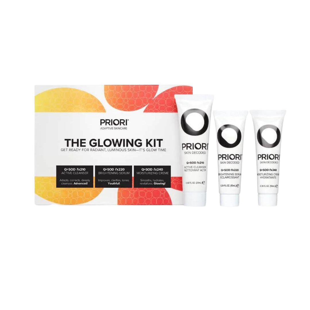 The Glowing Kit Priori Skincare Official Stockist. Worldwide shipping. Medical-grade skincare. The M-ethod Aesthetics