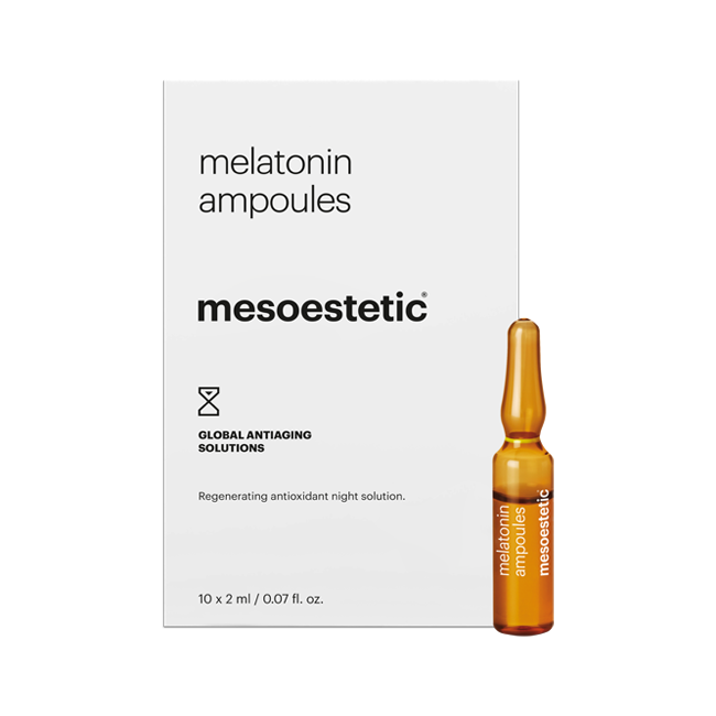 Mesoestetic Melatonin Ampoules. Official Stockist. Worldwide shipping. Medical-grade skincare. The M-ethod Aesthetics